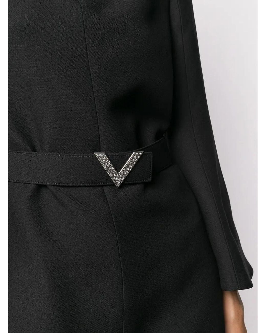Valentino Black V Belt Dress