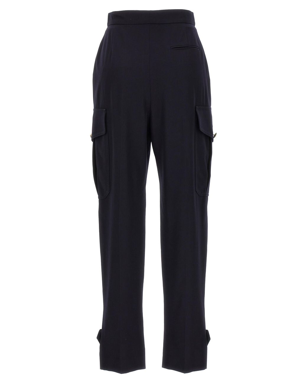 McQueen Blue Wool Cargo Pants