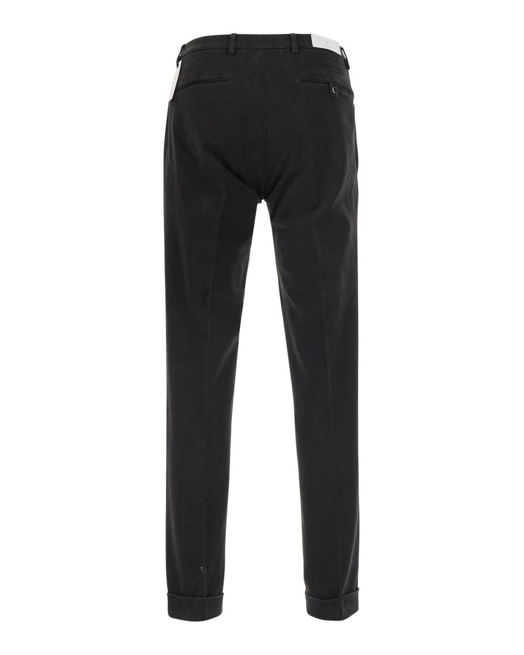 Michael Coal Black Slim Fit Cotton Pants Trousers for men