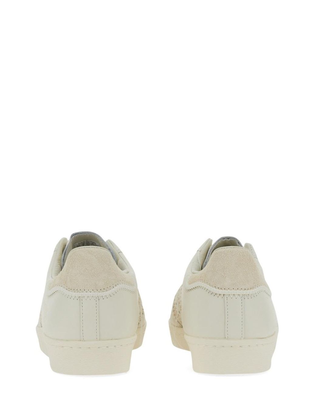 Adidas White Hicho Sneakers With Rubber Platform Sole Leather Trainers for men
