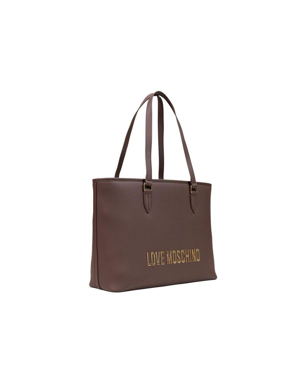 Love Moschino Brown Polyethylene Handbag Bag
