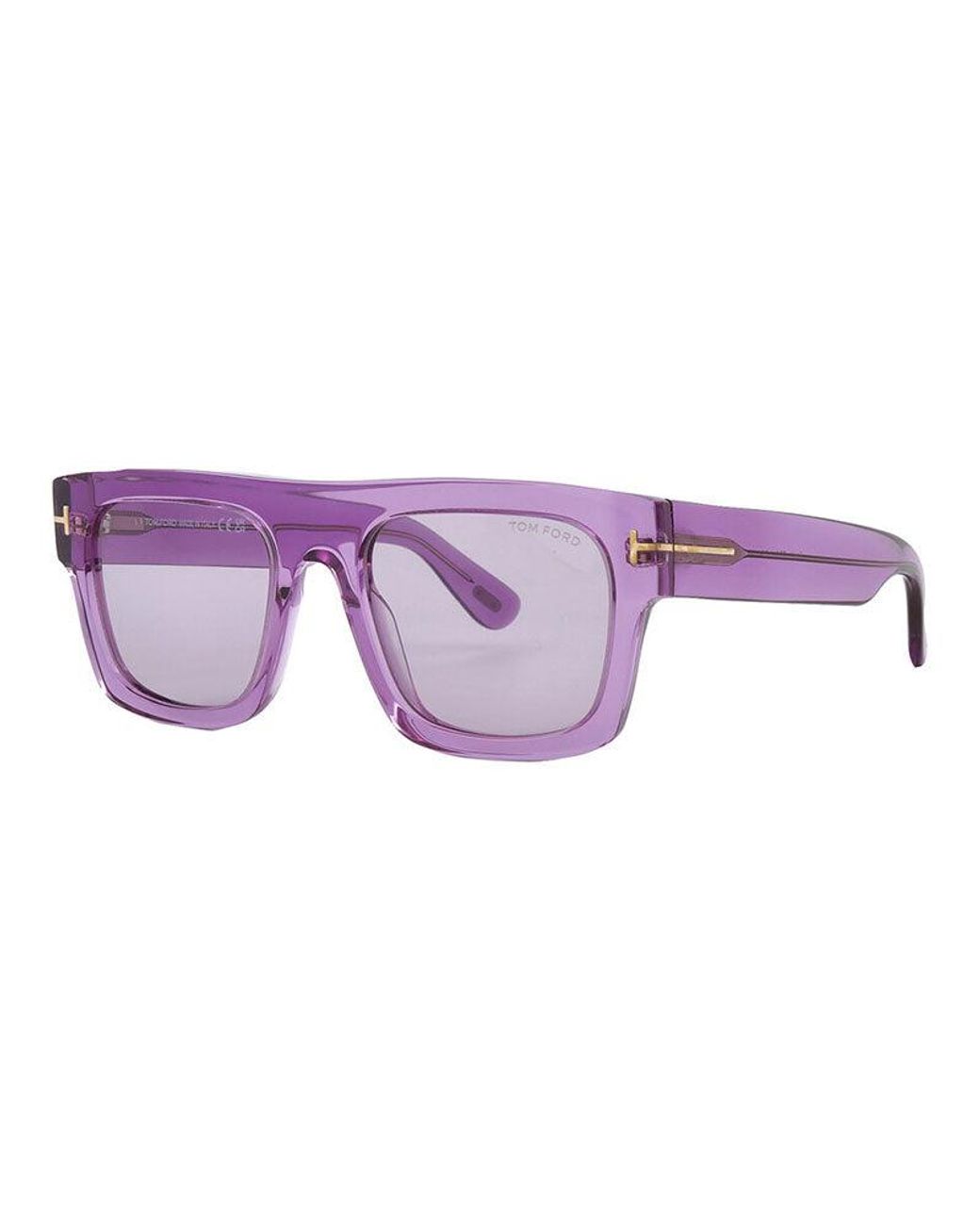 Tom Ford Purple Sunglasses Square Full Rim, Transparent Frame And Lens Ft071181Y for men