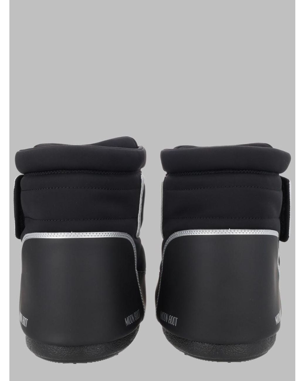 Moon Boot Black Ankle Boots Icon Strap Polyamide Polyurethane