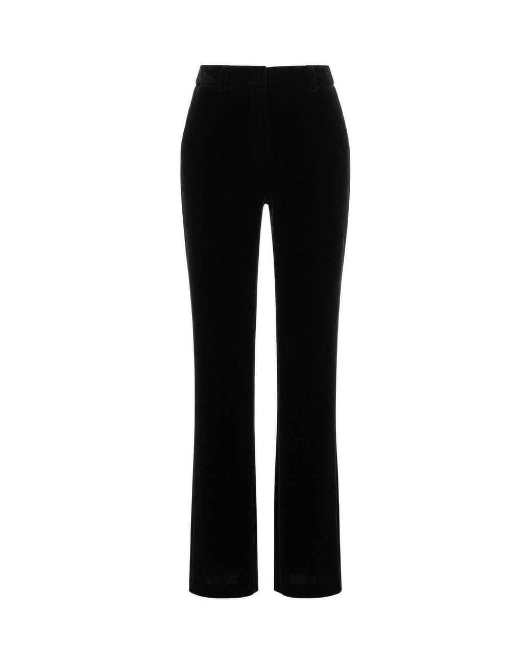 Patrizia Pepe Black Stretch Velvet Trousers Main Fabric: Polyester