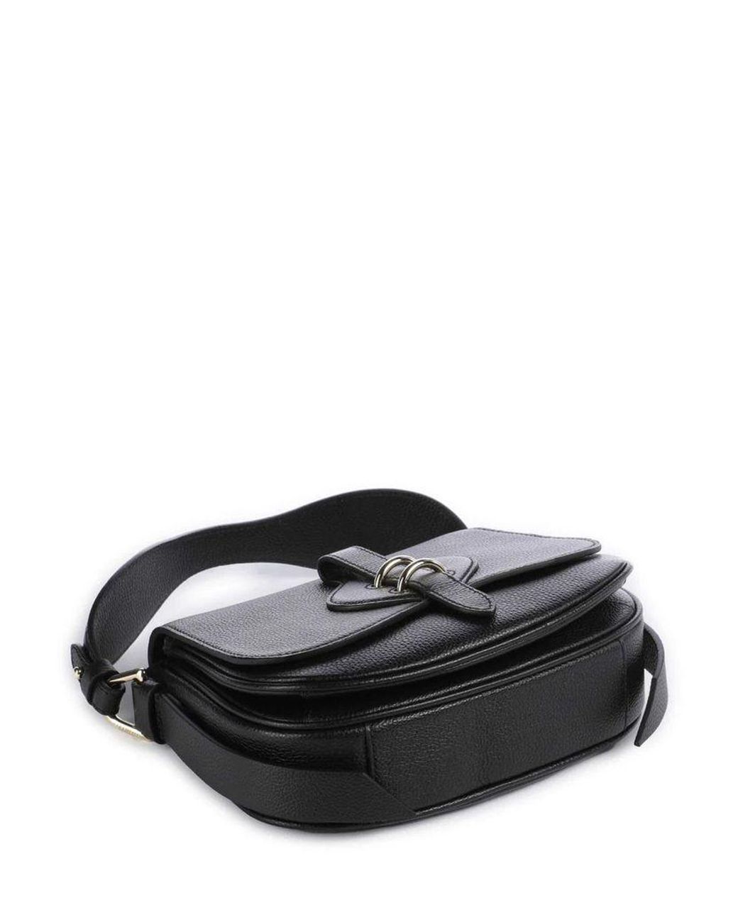 Coccinelle Black Handbag Micro Grainy Leather Bags Handbags