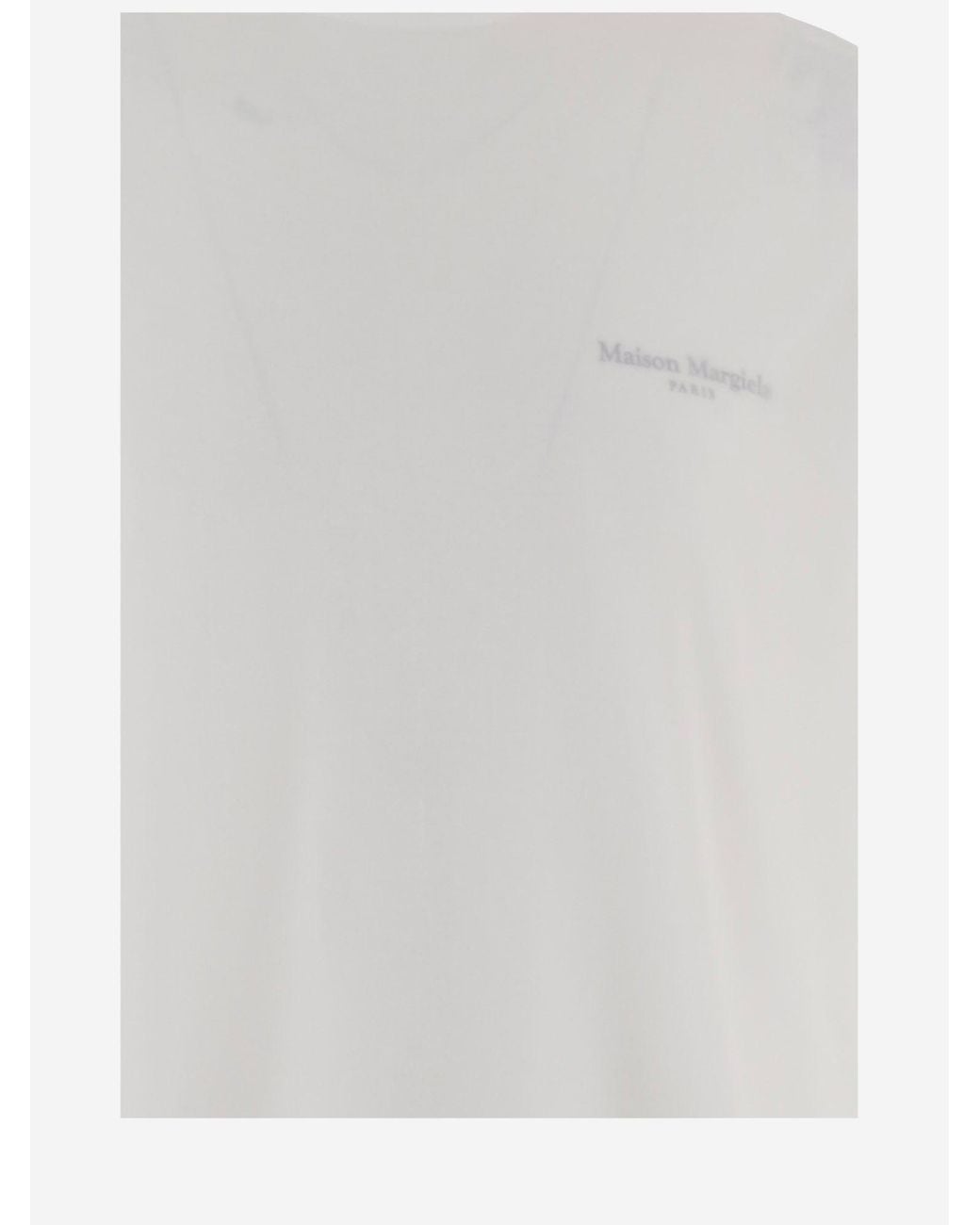 Maison Margiela White Stretch Cupro T-Shirt T-Shirts And Polos for men