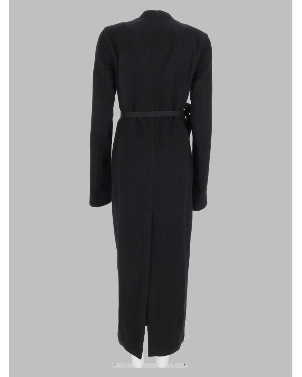 Rick Owens Black Lab Wool Coat Trench & Raincoats