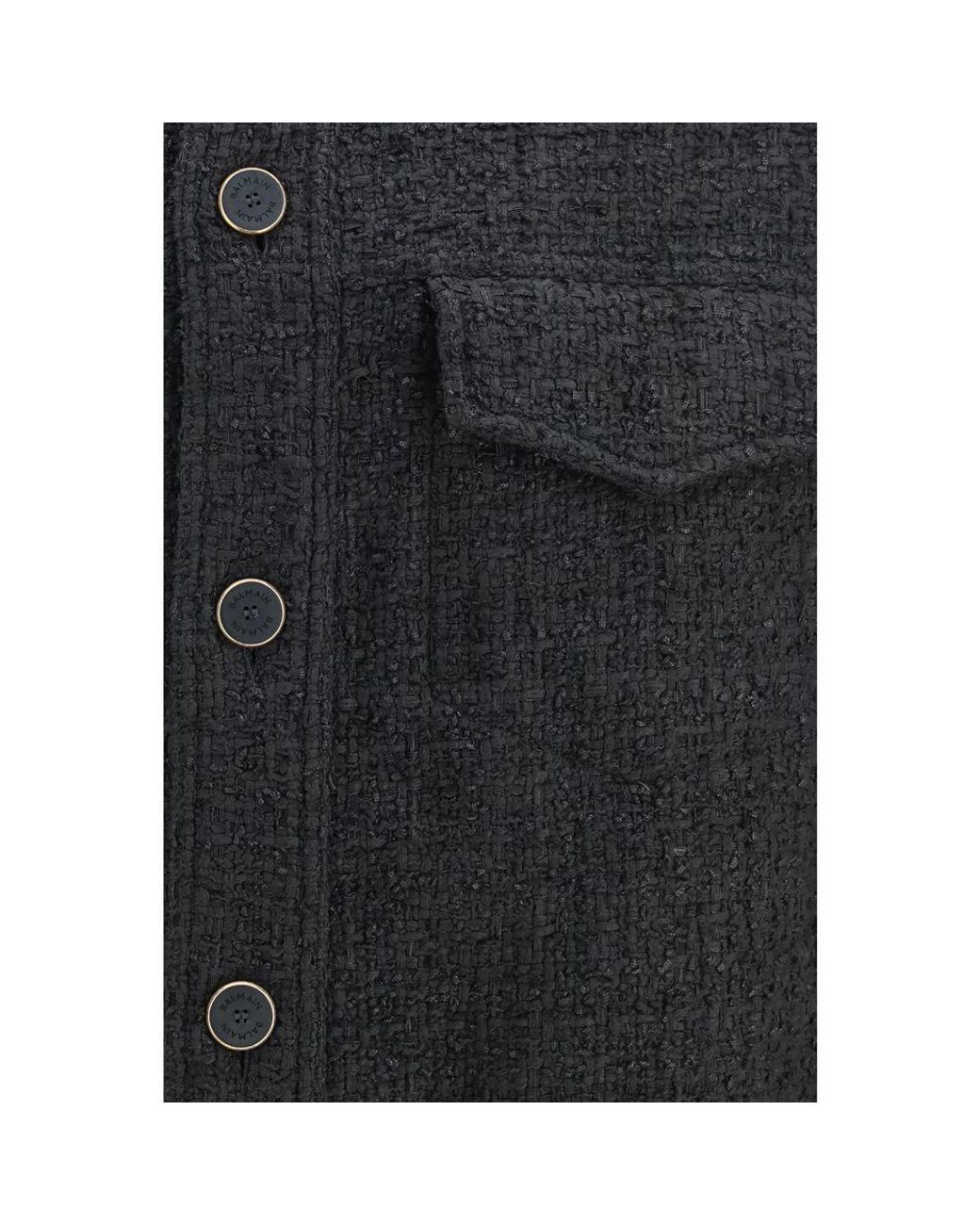 Balmain Blue Cotton Full-Length Jacket Clothing for men