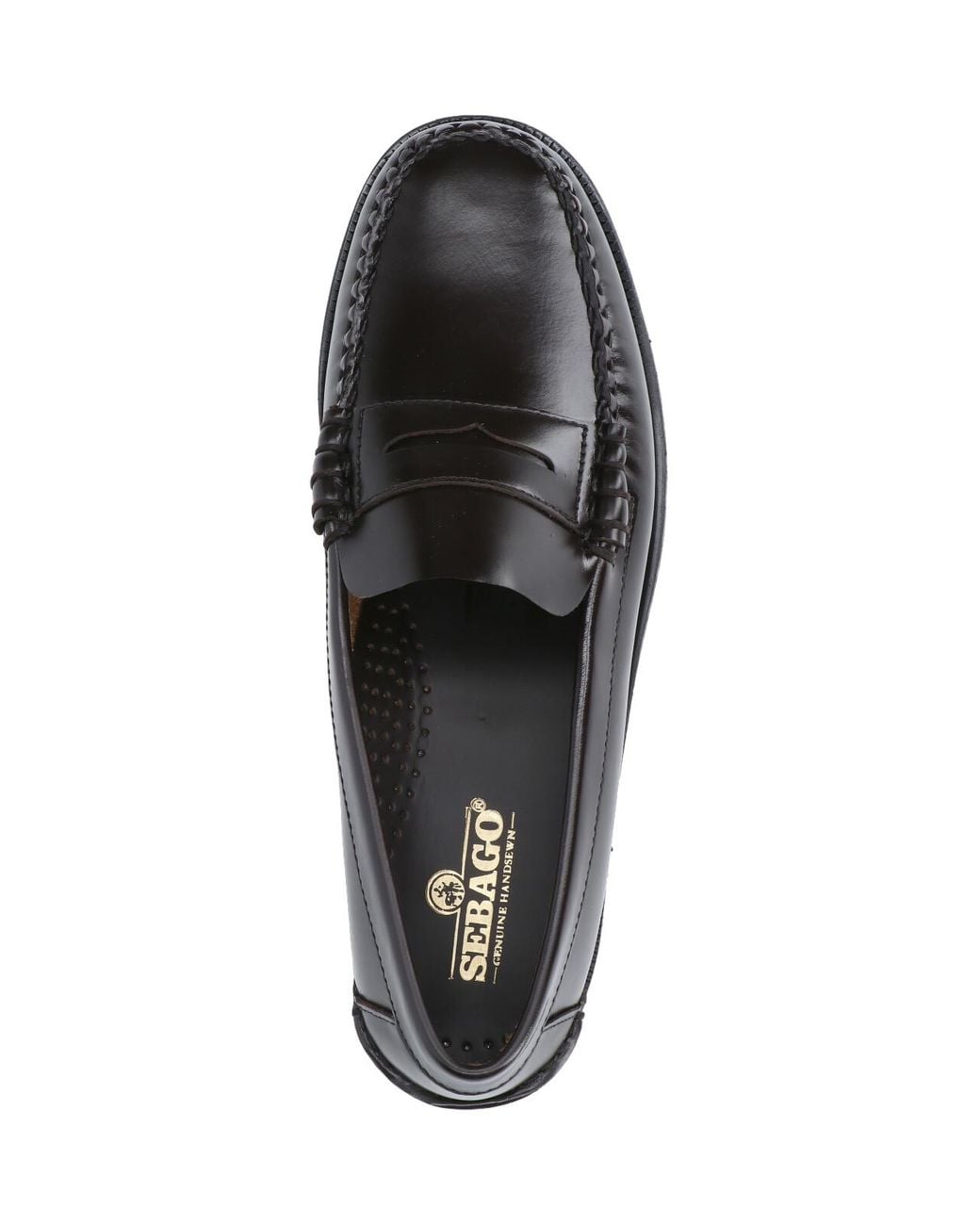 Sebago Black Flat Shoes Leather for men