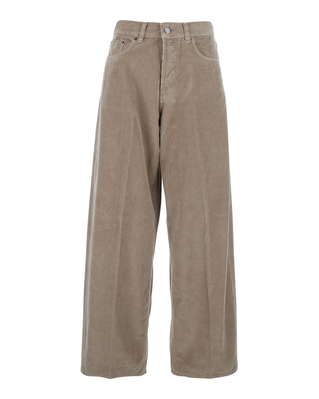 Haikure Gray Bethany Ribbed Knit Pants With Wide Leg