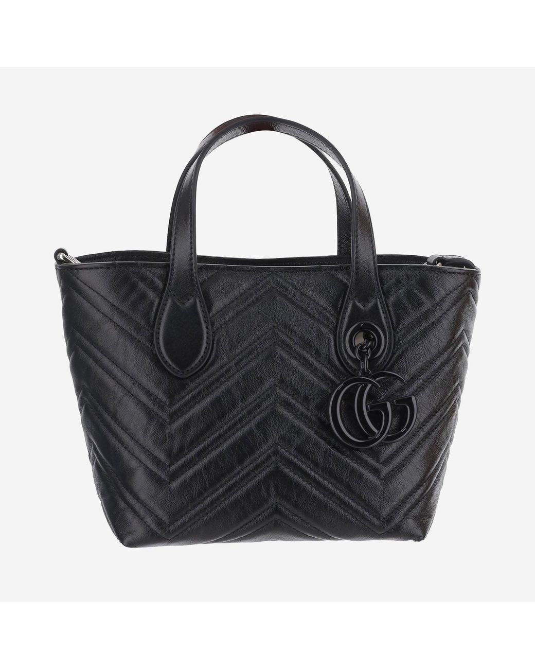 Gucci Black Nappa Leather Handbag Hand Bags