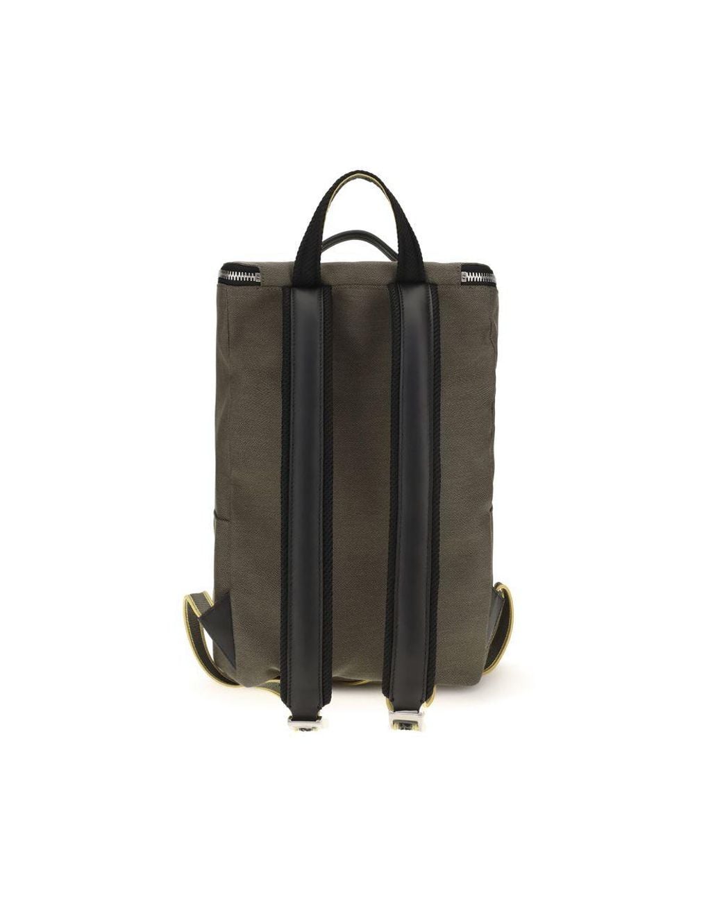 Fendi Gray Cotton Backpack for men