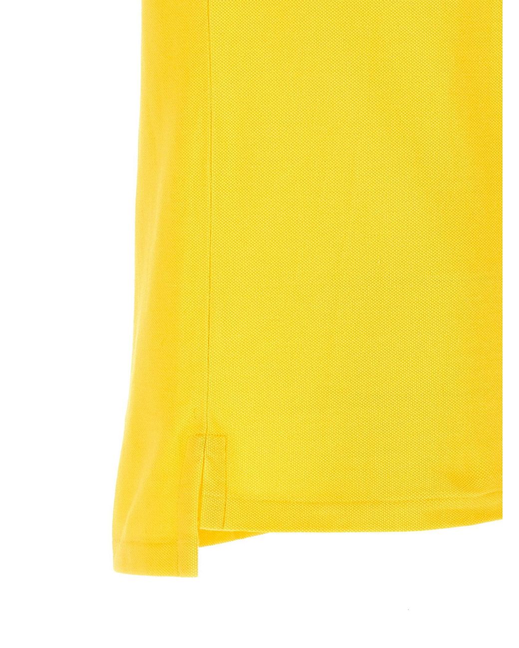 Polo Ralph Lauren Yellow Logo-Embroidered Piqué Cotton Polo Shirt for men