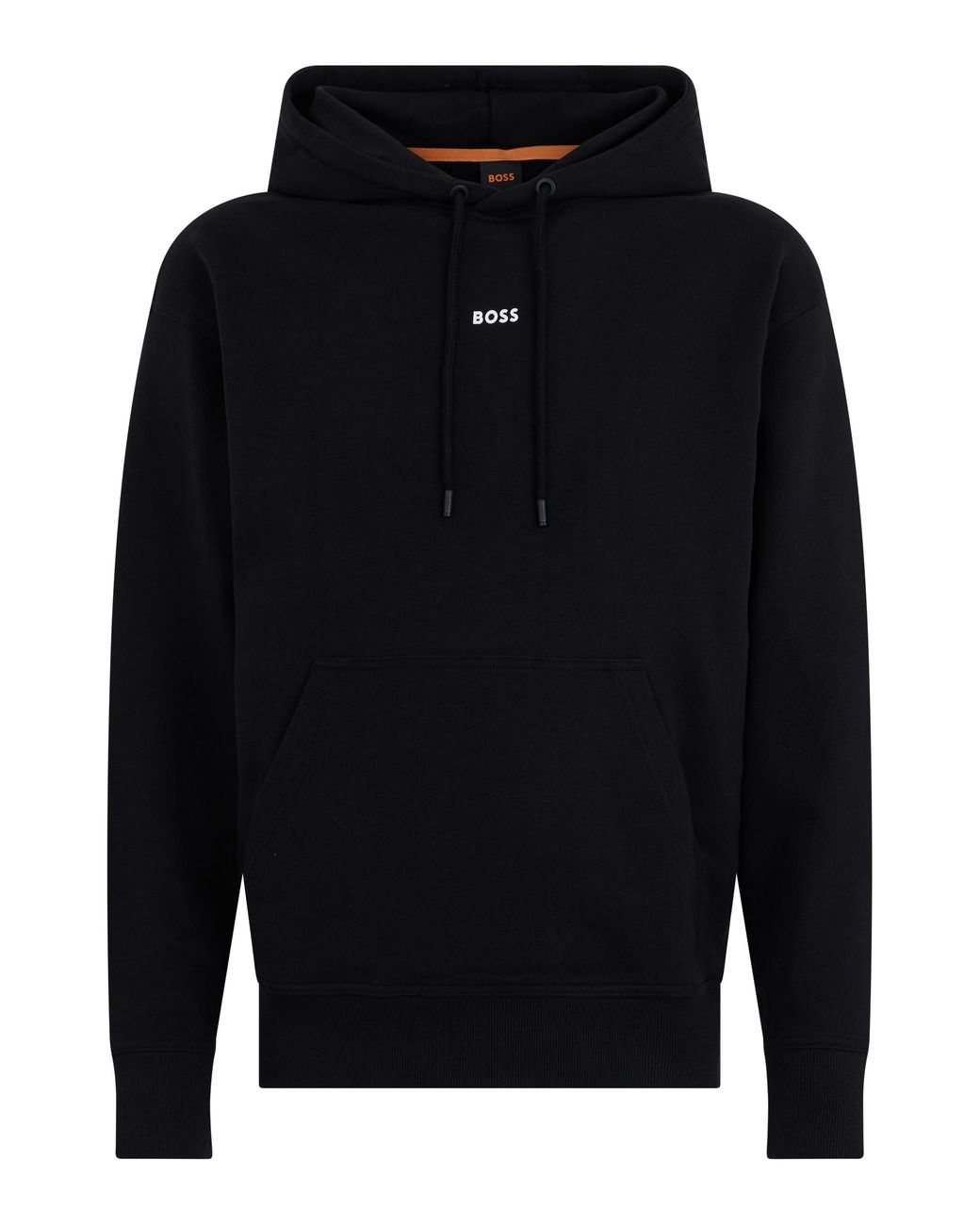 Boss Black Hooded Sweatshirt Cotton Jumpers for men