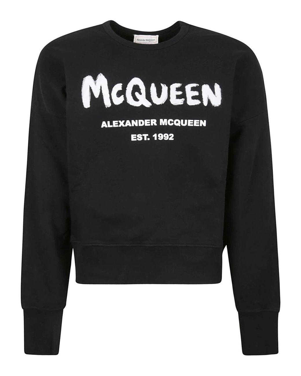 Alexander McQueen Logo Detail Cotton Sweatshirt in Blue for Men Save 10% gym and workout clothes Alexander McQueen Activewear gym and workout clothes Mens Activewear 