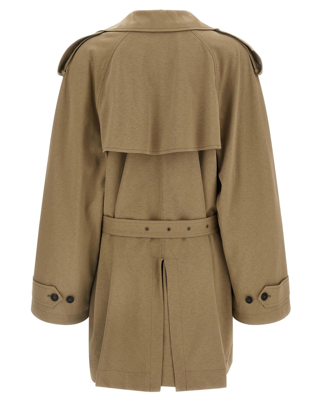 Balenciaga Natural Cotton Trench Coat