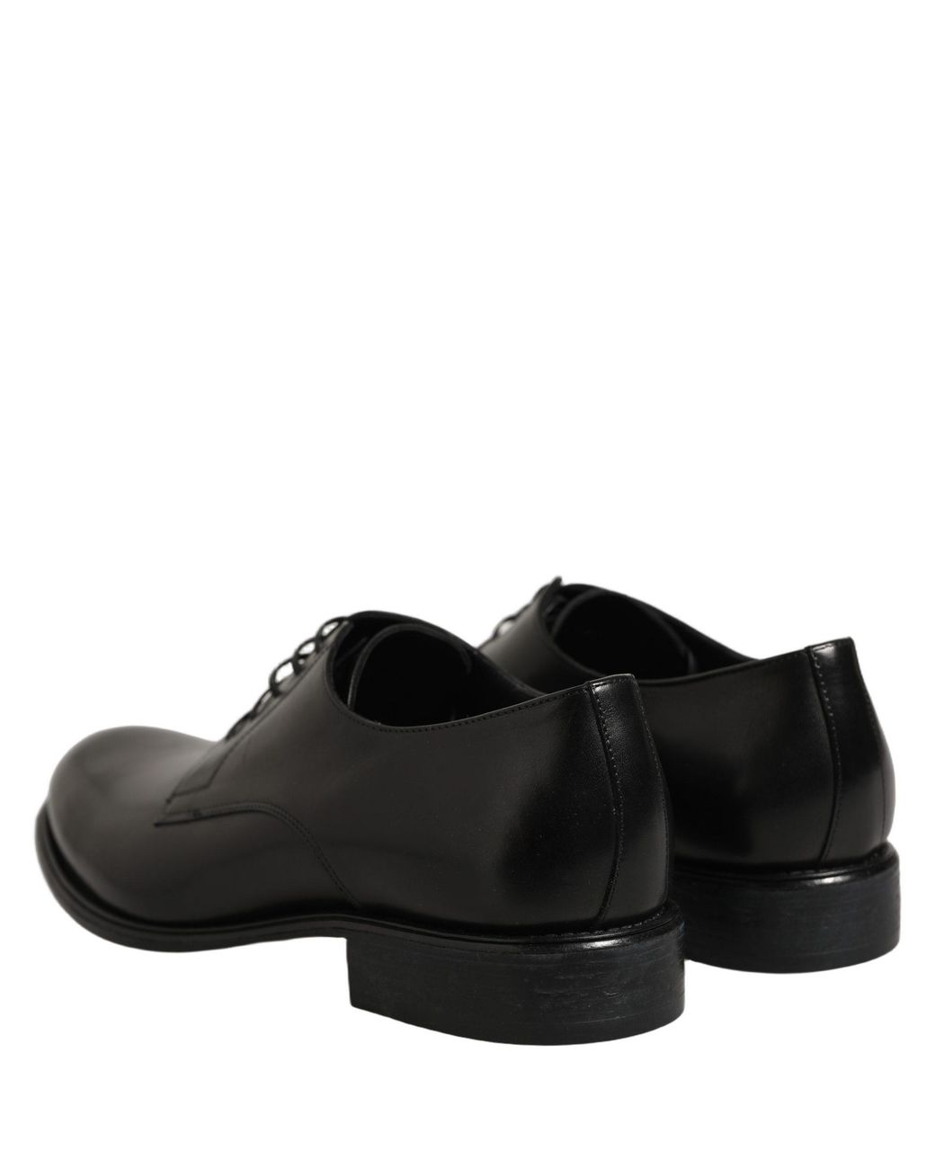 Dolce & Gabbana Black Calfskin Leather Derby Dress Shoes Calf for men