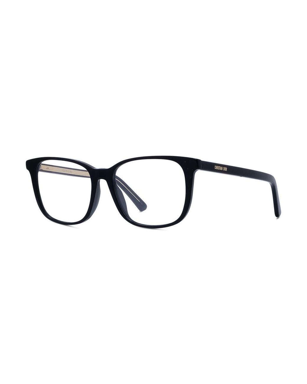 Dior Brown Eyeglasses Square Full Rim, Shiny Frame And Clear Demo Lenses Lens Spiritos2I1000