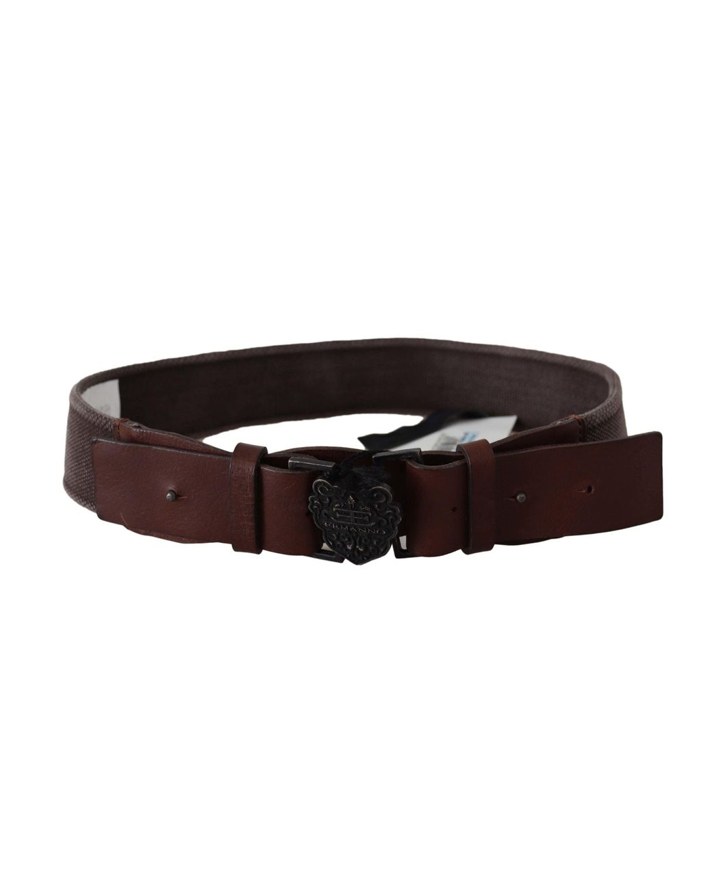 Ermanno Scervino Multicolor Classic Dark Leather Belt With Logo Buckle