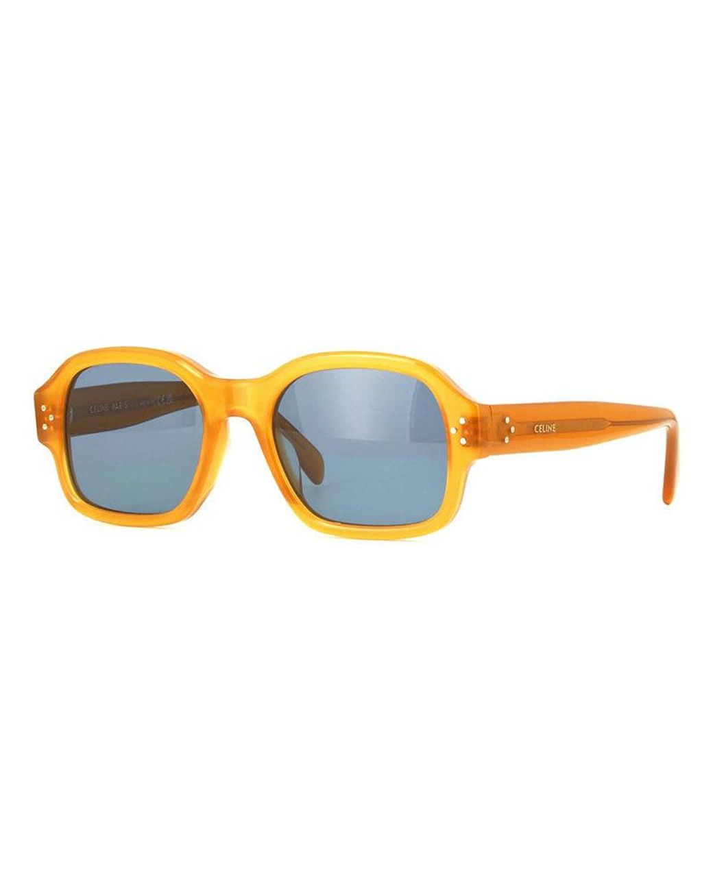 Céline Blue Sunglasses Square Full Rim, Milky Honey Frame And Lens Cl40266U47V