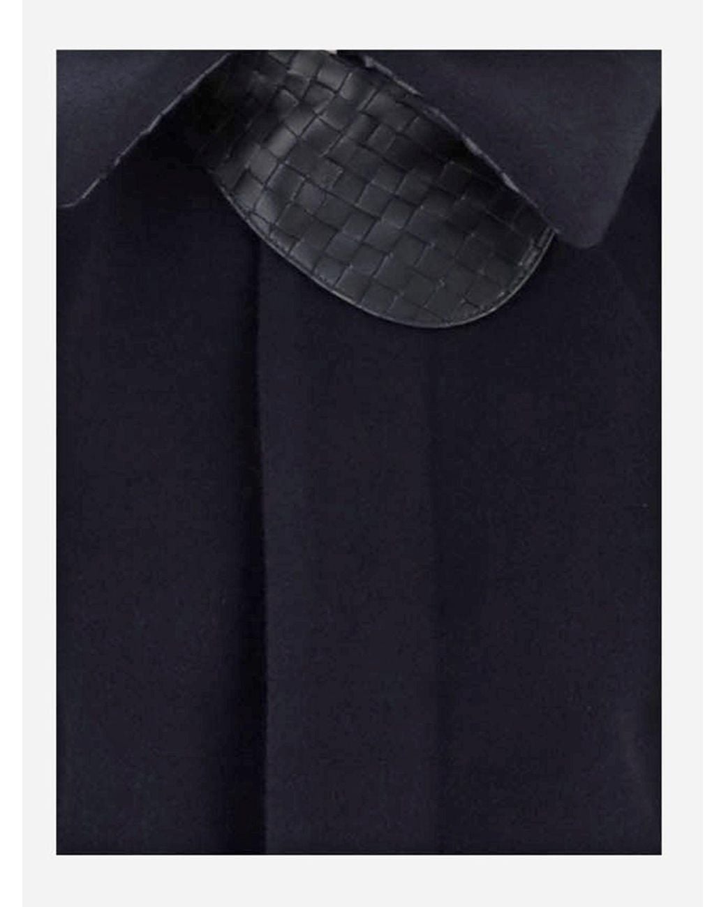 Bottega Veneta Blue Bottega Veneta Wool And Cashmere Blend With Braided Collar Coat