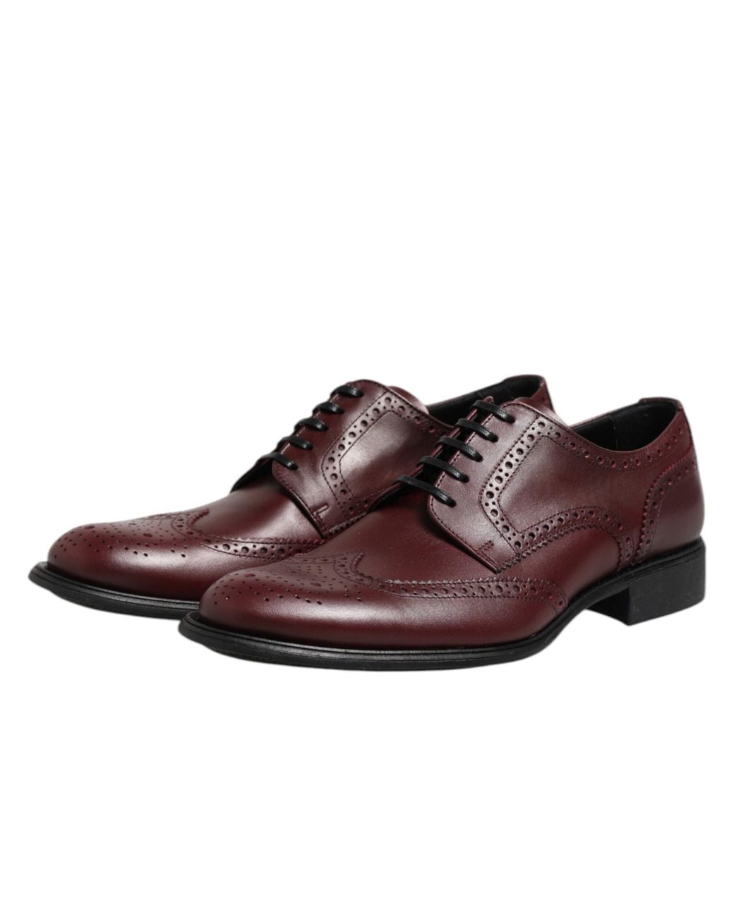 Dolce & Gabbana Brown Leather Lace Up Derby Dress Shoes for men