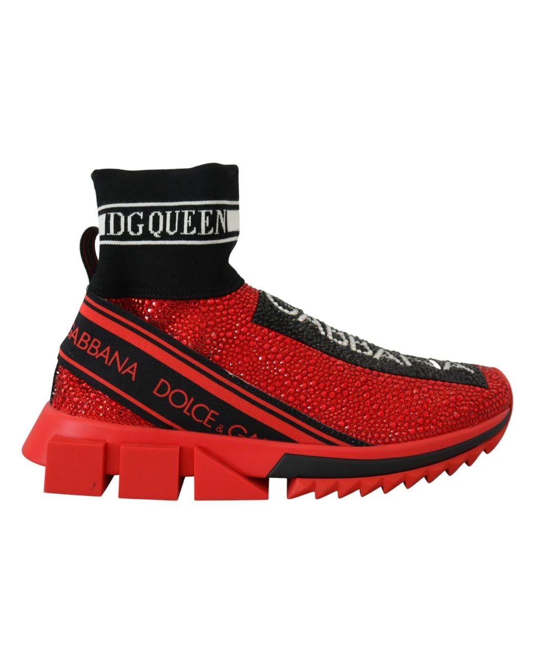 Dolce & Gabbana Red Exquisite Sorrento Slip-On Sneakers