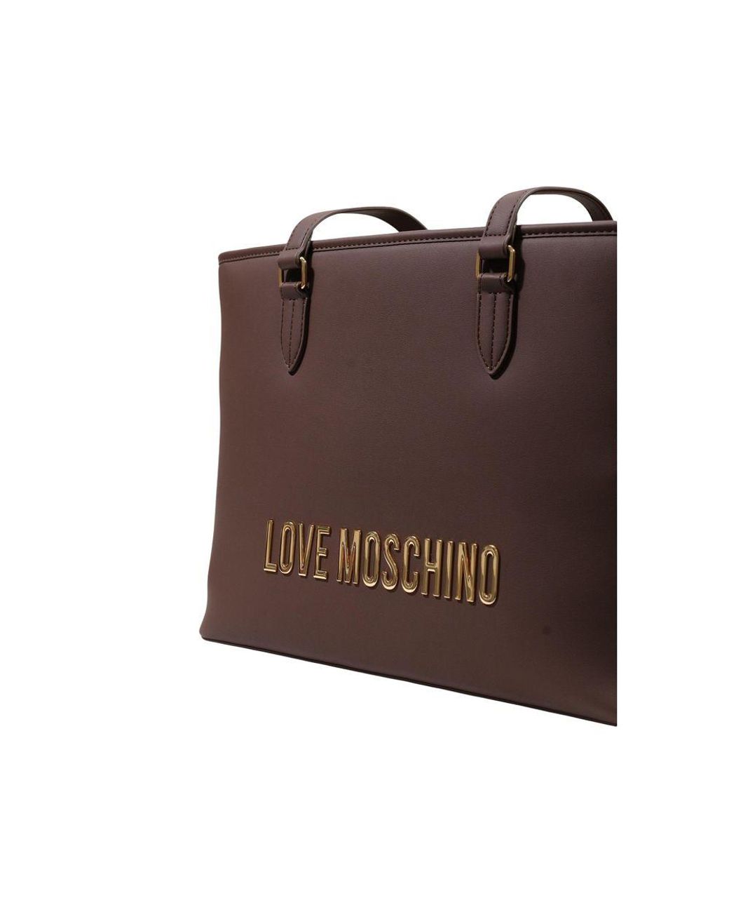 Love Moschino Brown Polyethylene Handbag Bag