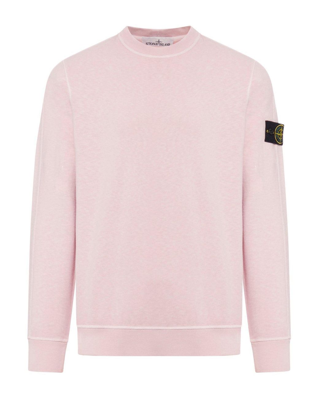 Mens pink stone island best sale sweatshirt