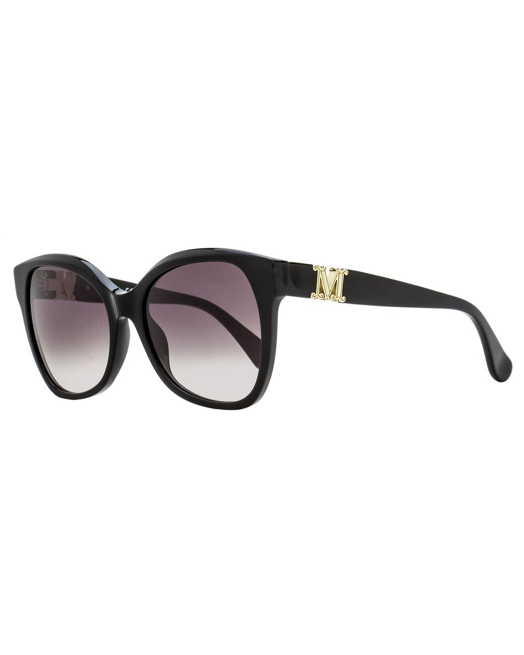 Max Mara Black Emme3 Sunglasses Mm0014 01B 56Mm Plastic (Acetate)