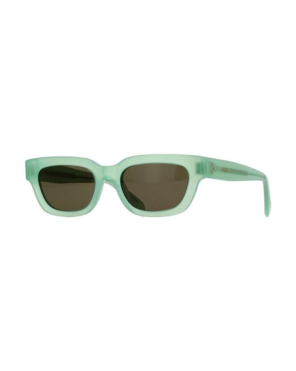 Céline Green Sunglasses Square Full Rim, Milky Mint Frame And Lens Cl40192I93E