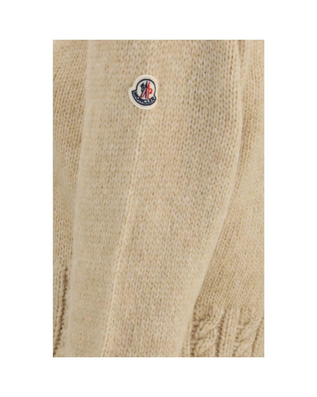 Moncler Natural Beige Alpaca Vicugna Pacos Sweatshirt