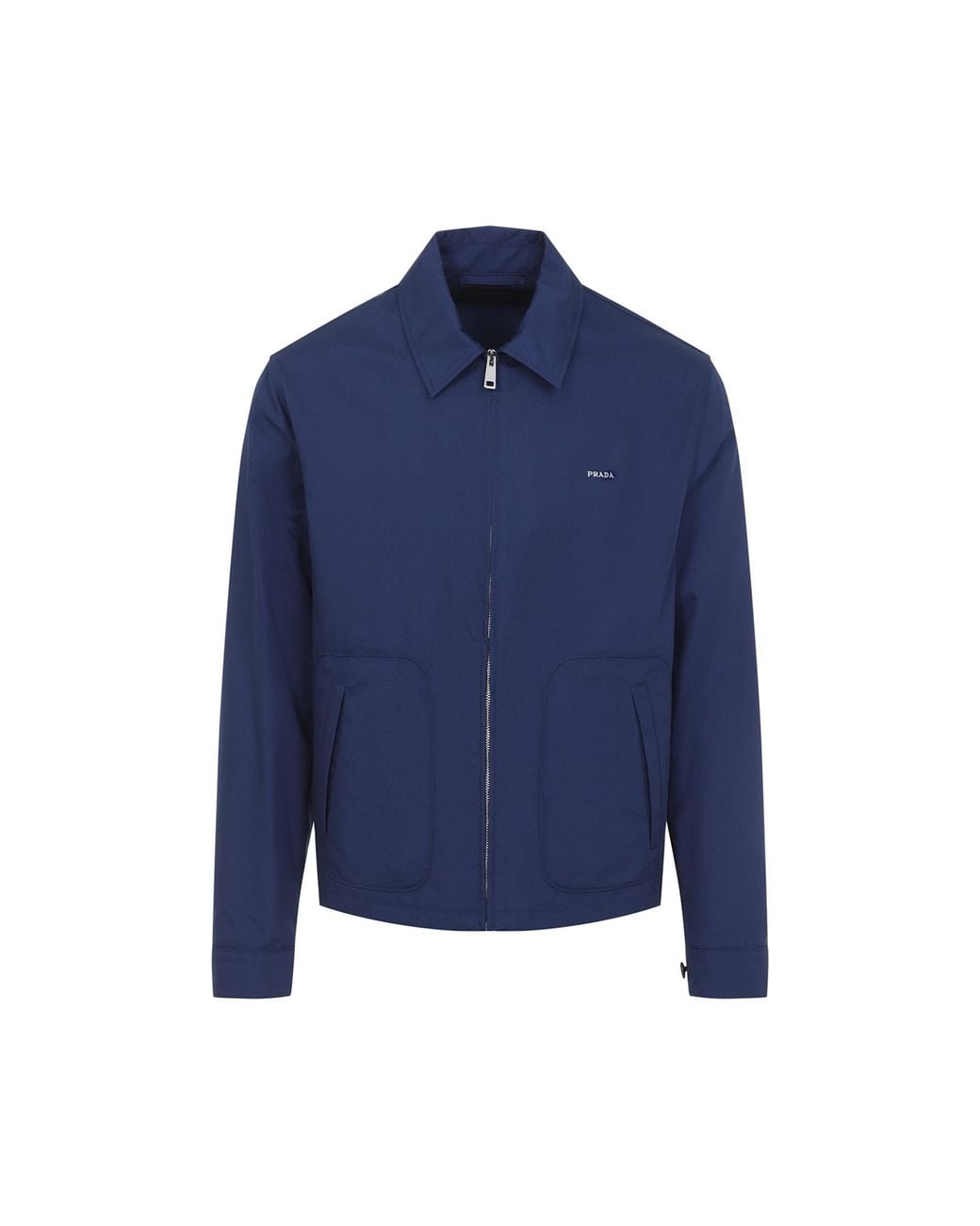 Prada Blue Polyester Jacket for men