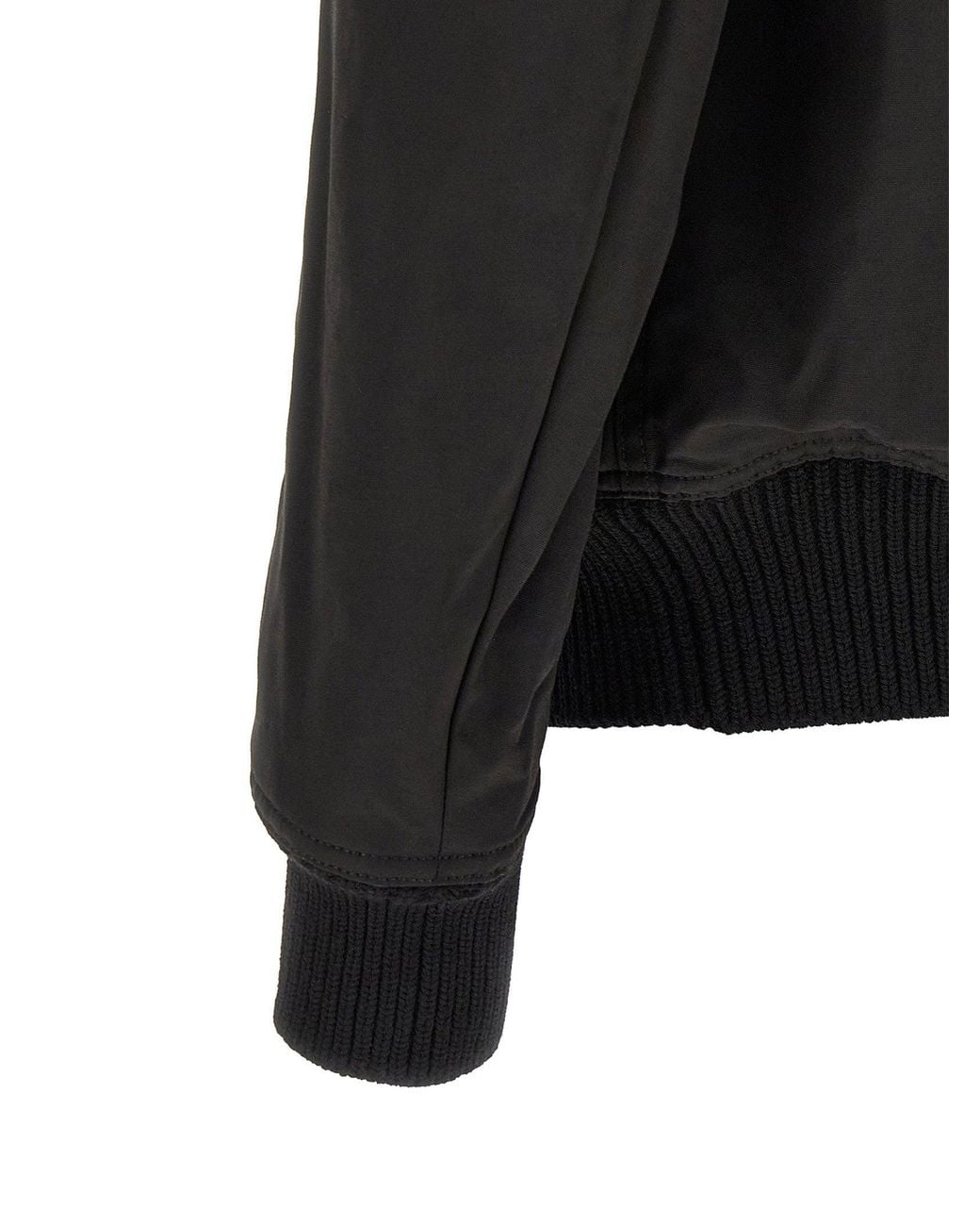 Rick Owens Black Structured Bomber Jacket