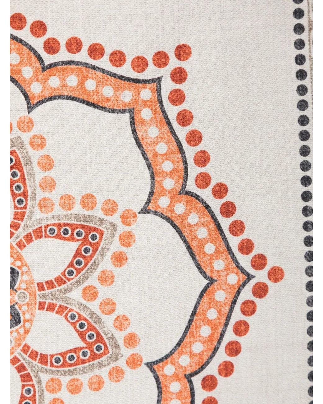 Brunello Cucinelli Pink Mandala Pattern Silk Pocket Square Accessory for men