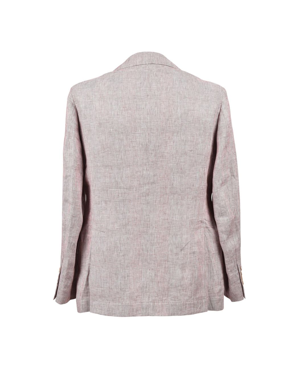 Brunello Cucinelli Brown Light Linen Checked Suit for men