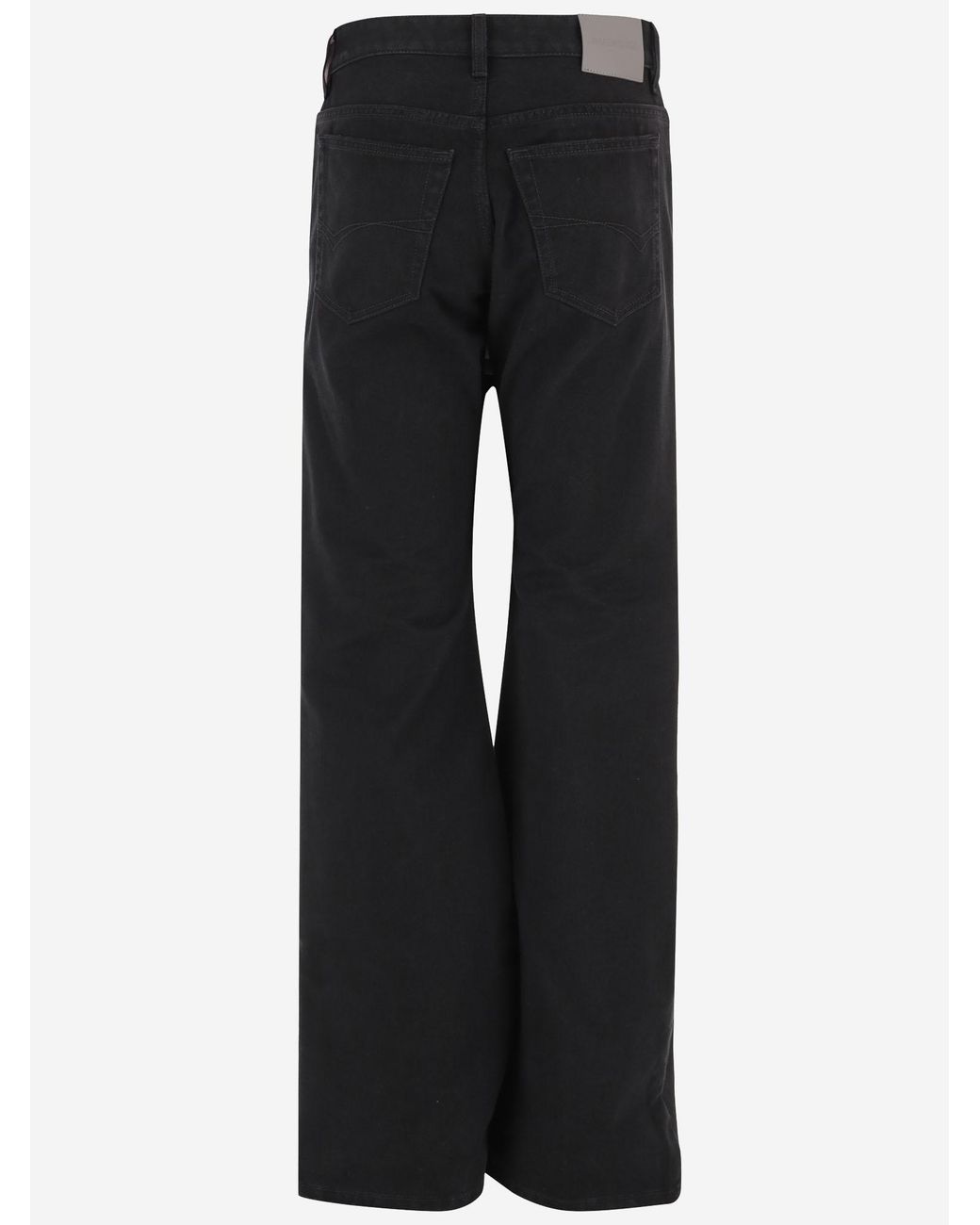 Balenciaga Black Cotton Denim Jeans Trousers