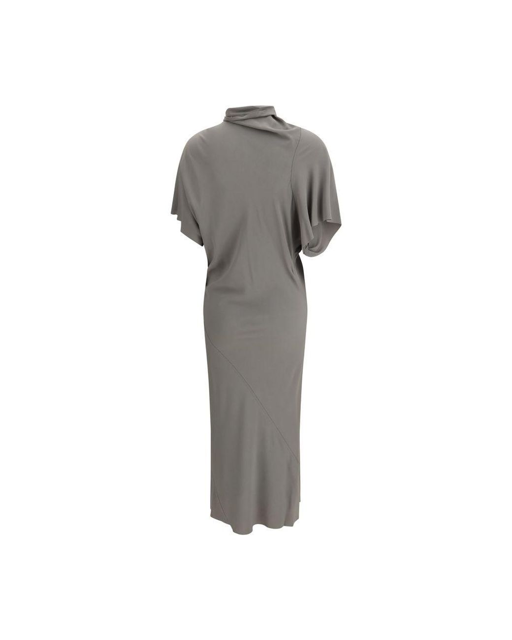 Rick Owens Gray Acetate Casual Dress