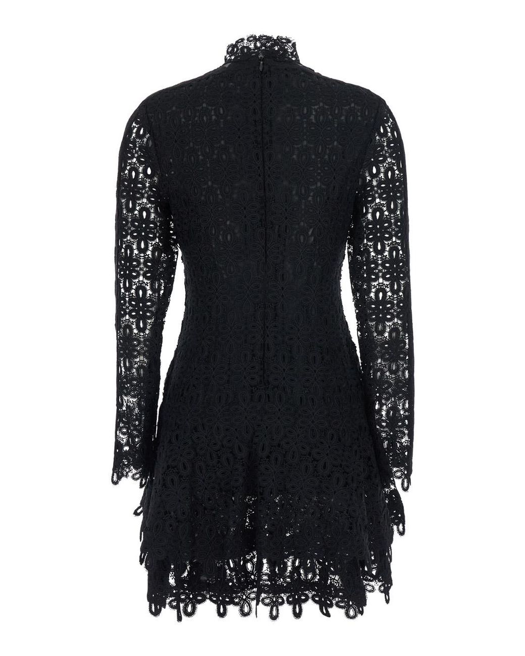 Jonathan Simkhai Black Mini Dress With Lace Details Polyester