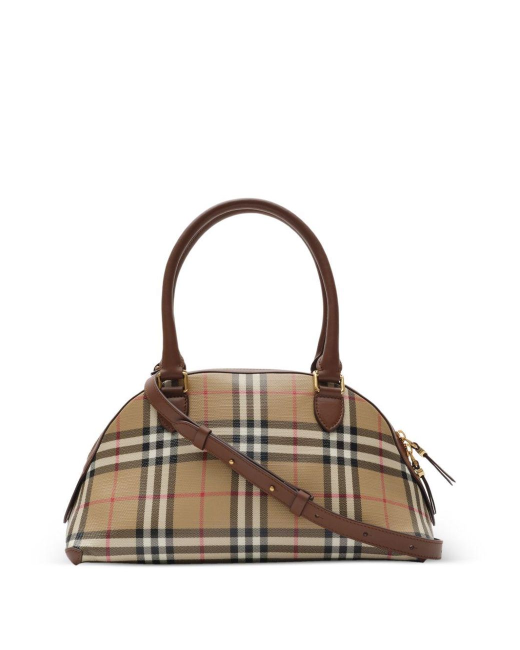 Burberry Metallic Nova Check Canvas Shoulder Bag