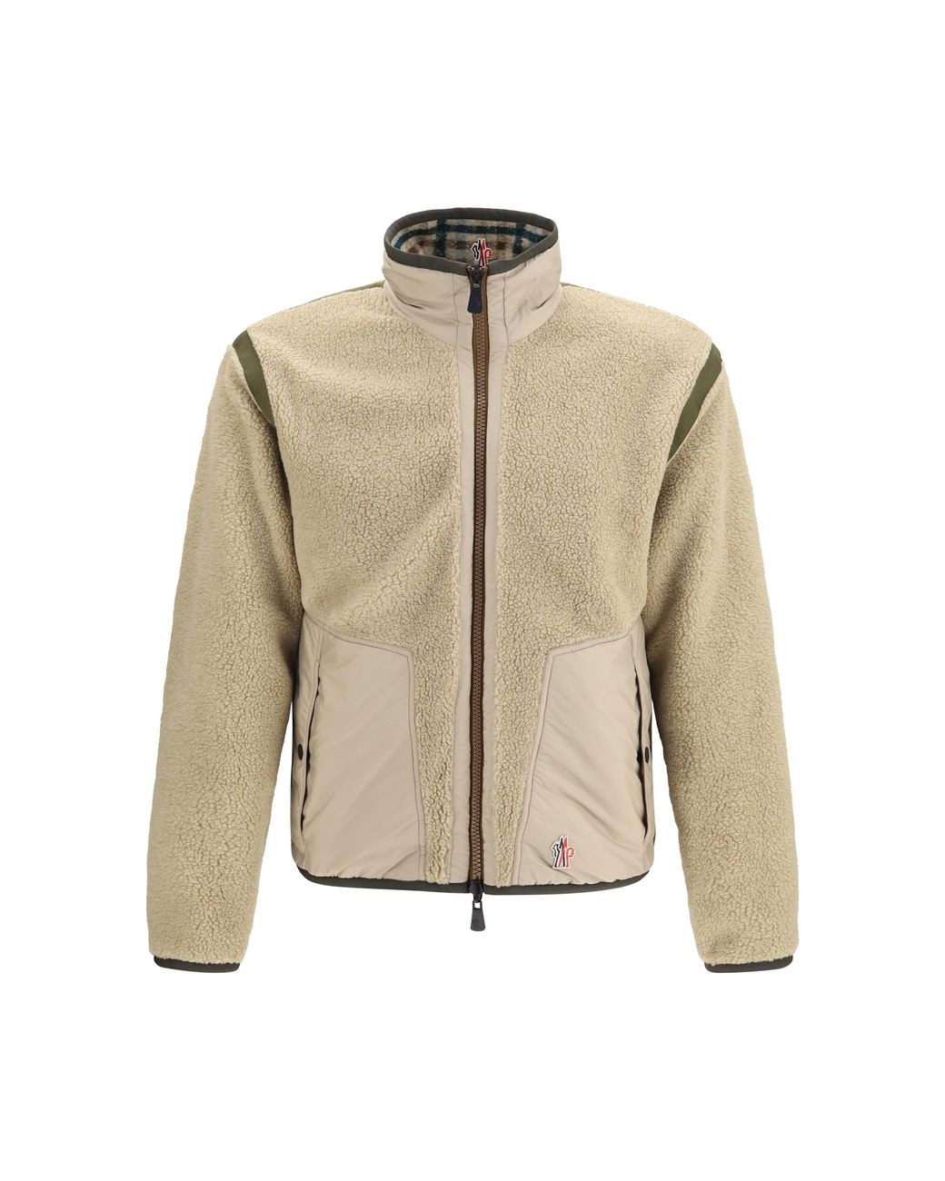 Moncler Natural Reversible Teddy Fleece Sweatshirt Acrylic Sweater for men