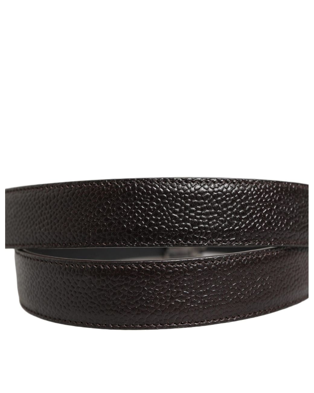 Dolce & Gabbana Black Calf Leather Vintage Style Buckle Belt for men