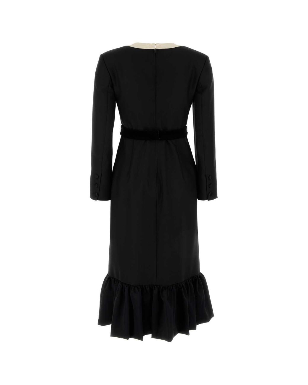 ワンピース VALENTINO GARAVANI Black Wool Blend Dress Valentino Garavani Wool Dress in Black | Lyst