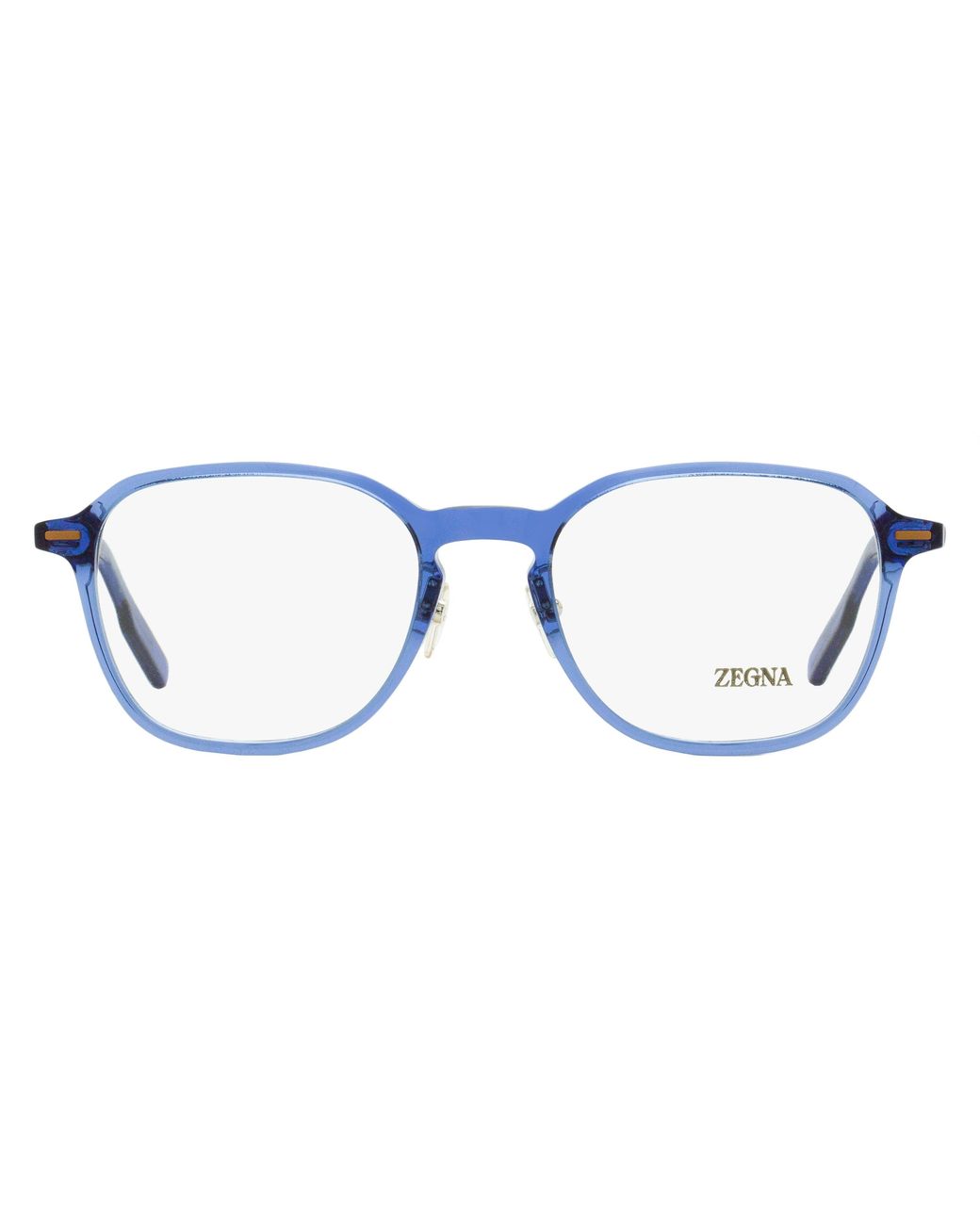 Zegna Black Modern Square Eyeglasses Ez5255-H 090 52Mm Plastic (Acetate) for men