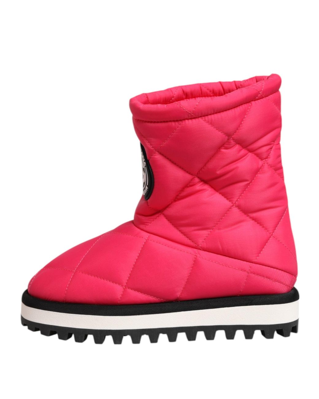 Dolce & Gabbana Red Dolce & Gabbana Quilted Padded Boot