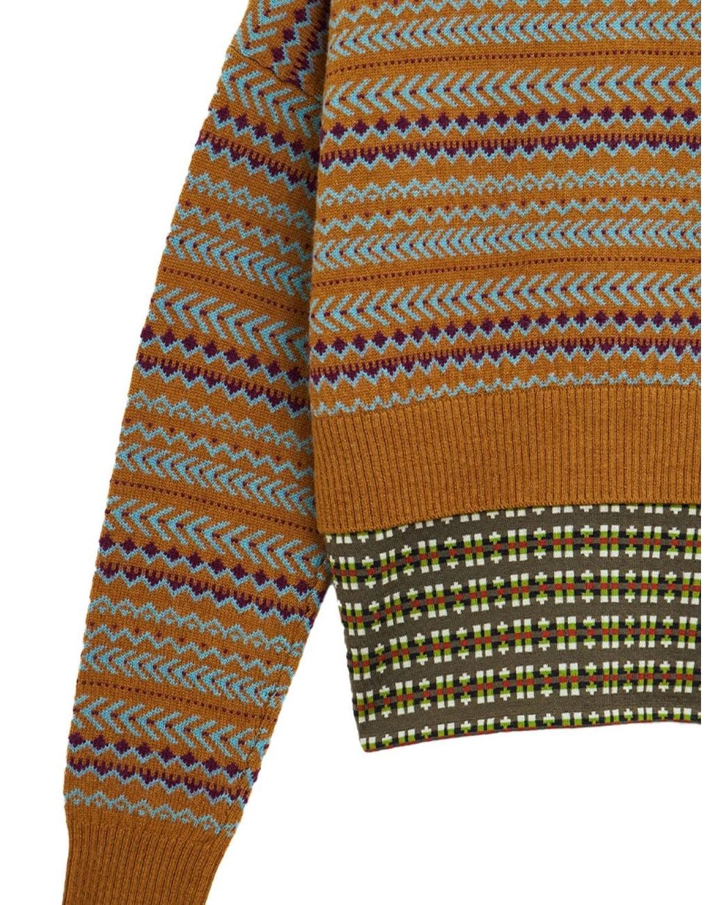 Dries Van Noten Green Boxy Jumper Ocra