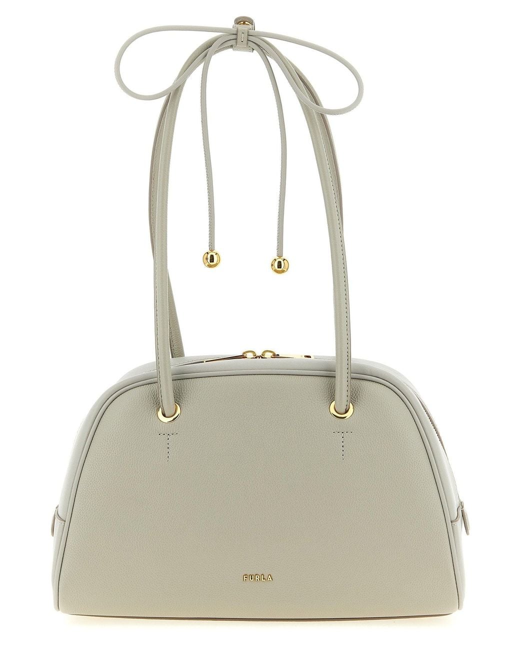 Furla Poppy M Shoulder Bag in Natural | Lyst