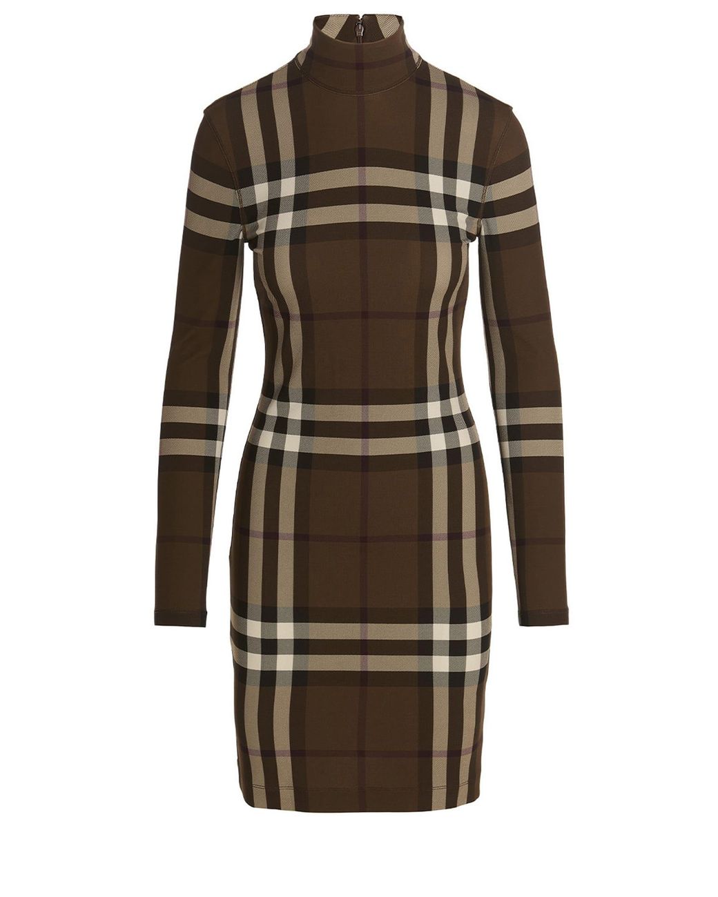 Natural Burberry Belted Cotton-sateen Midi Dress in Brown Womens Dresses Burberry Dresses 