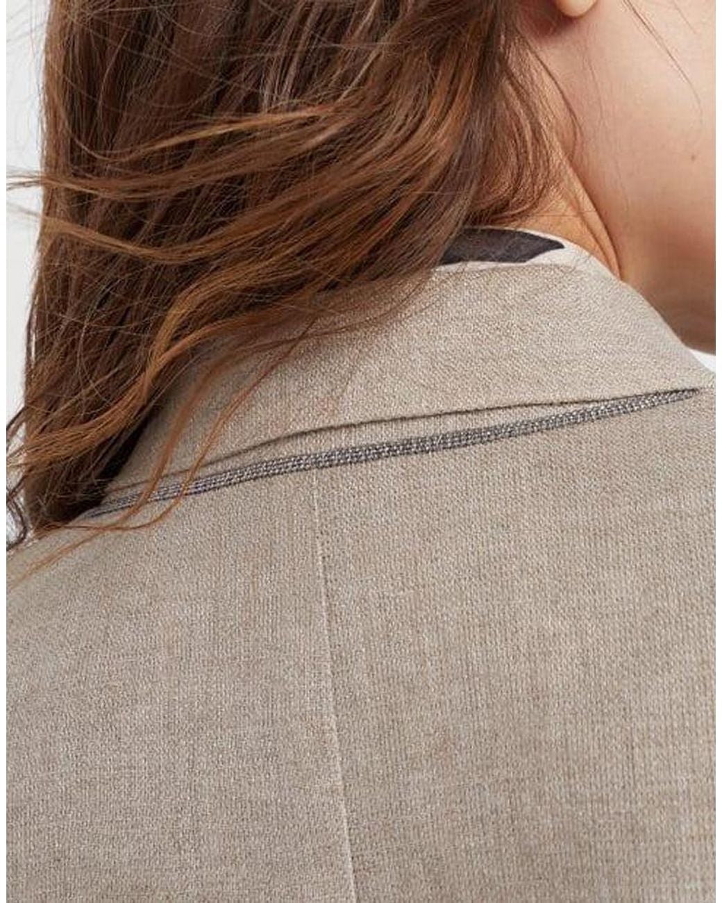 Brunello Cucinelli Natural Linen Double Breasted Dress