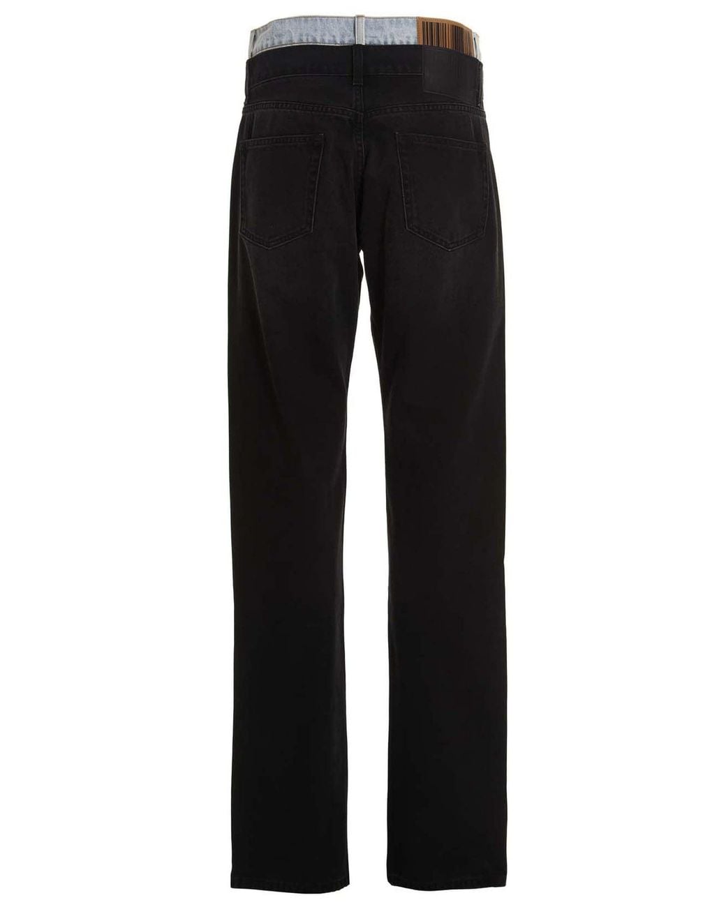 VTMNTS Black Double Waisted Jeans for men